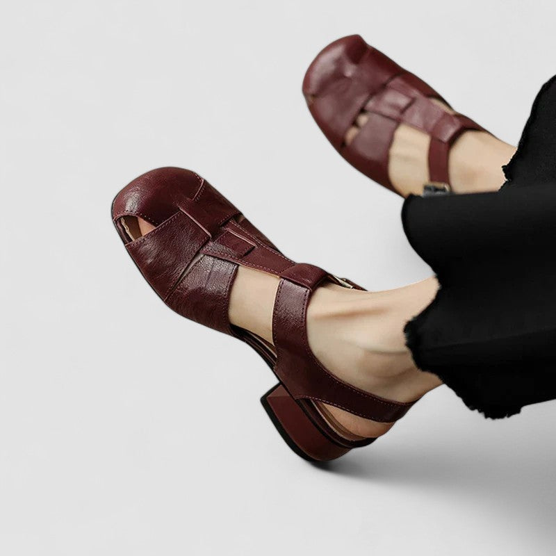 Amelia | Cut-Out Low Heel Mary Janes