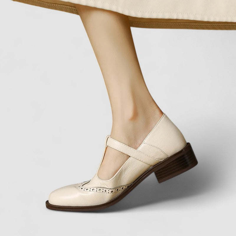 Darcy | Perforated T-Bar Mary Jane Shoes
