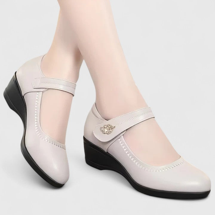 Poppy | Comfort Wedge Mary Jane Shoes