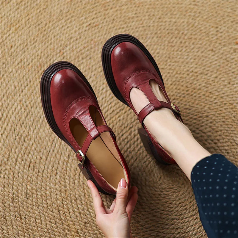 Charlotte | Platform Block Heel Mary Janes