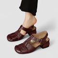 Amelia | Cut-Out Low Heel Mary Janes