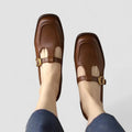 Kate | Square Toe T-Bar Flats