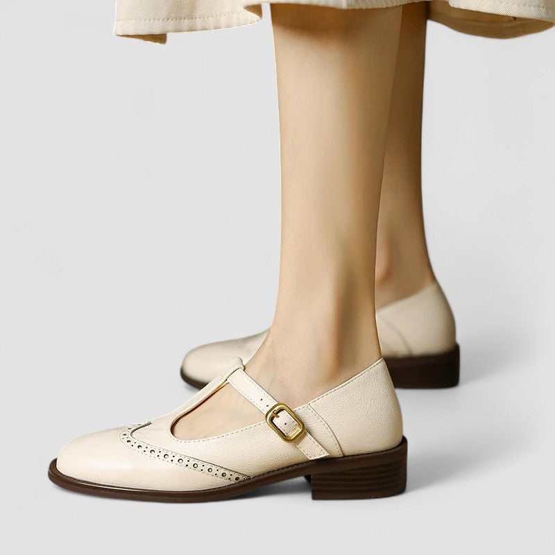 Darcy | Perforated T-Bar Mary Jane Shoes