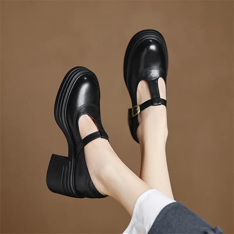 Charlotte | Platform Block Heel Mary Janes