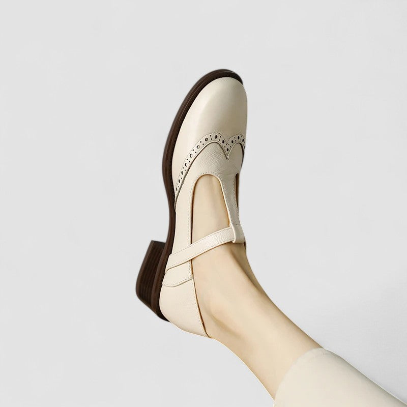 Darcy | Perforated T-Bar Mary Jane Shoes
