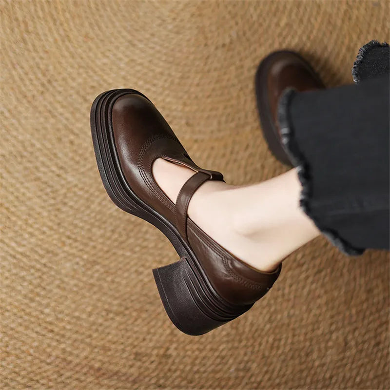 Charlotte | Platform Block Heel Mary Janes