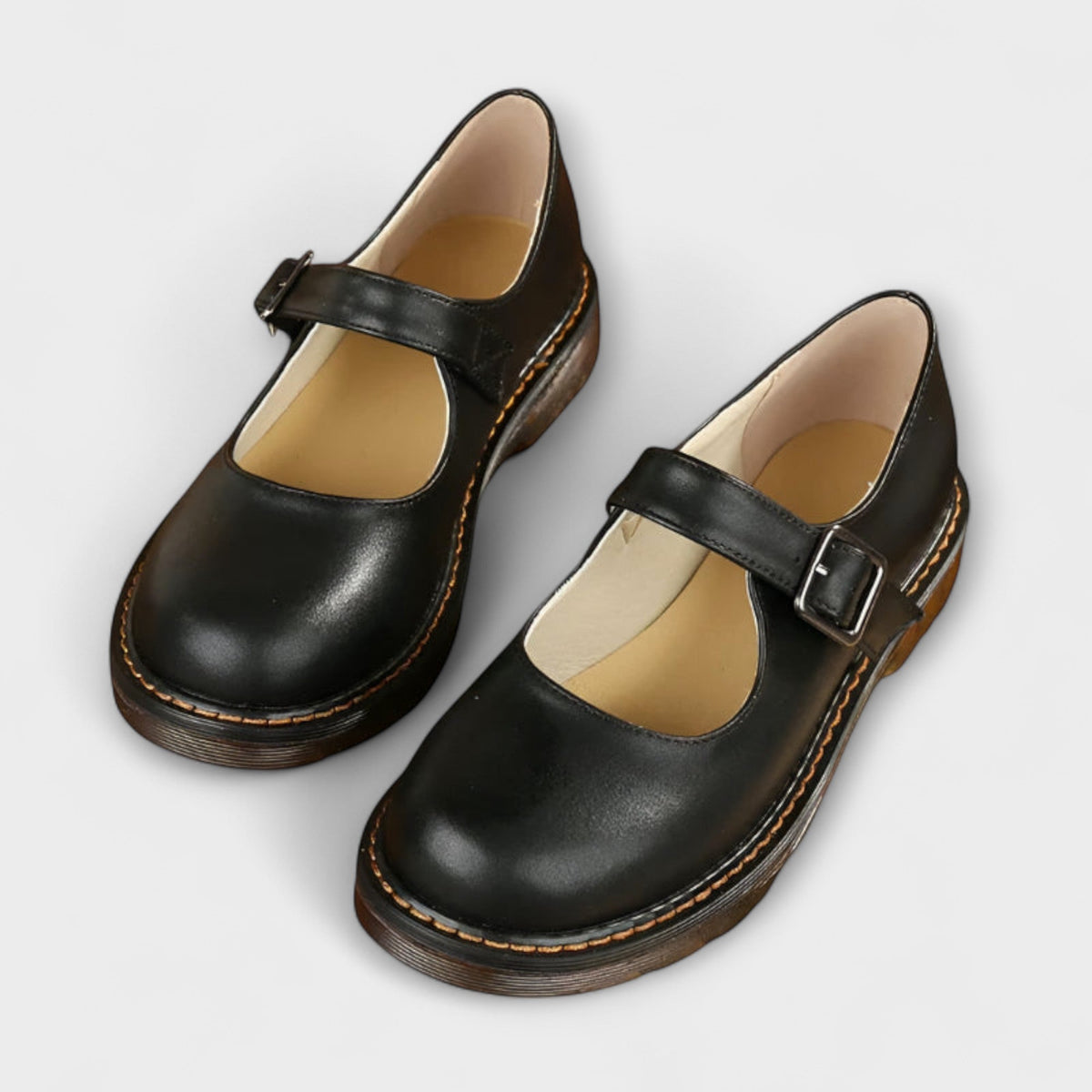 Millie | Contrast Stitch Mary Jane Shoes