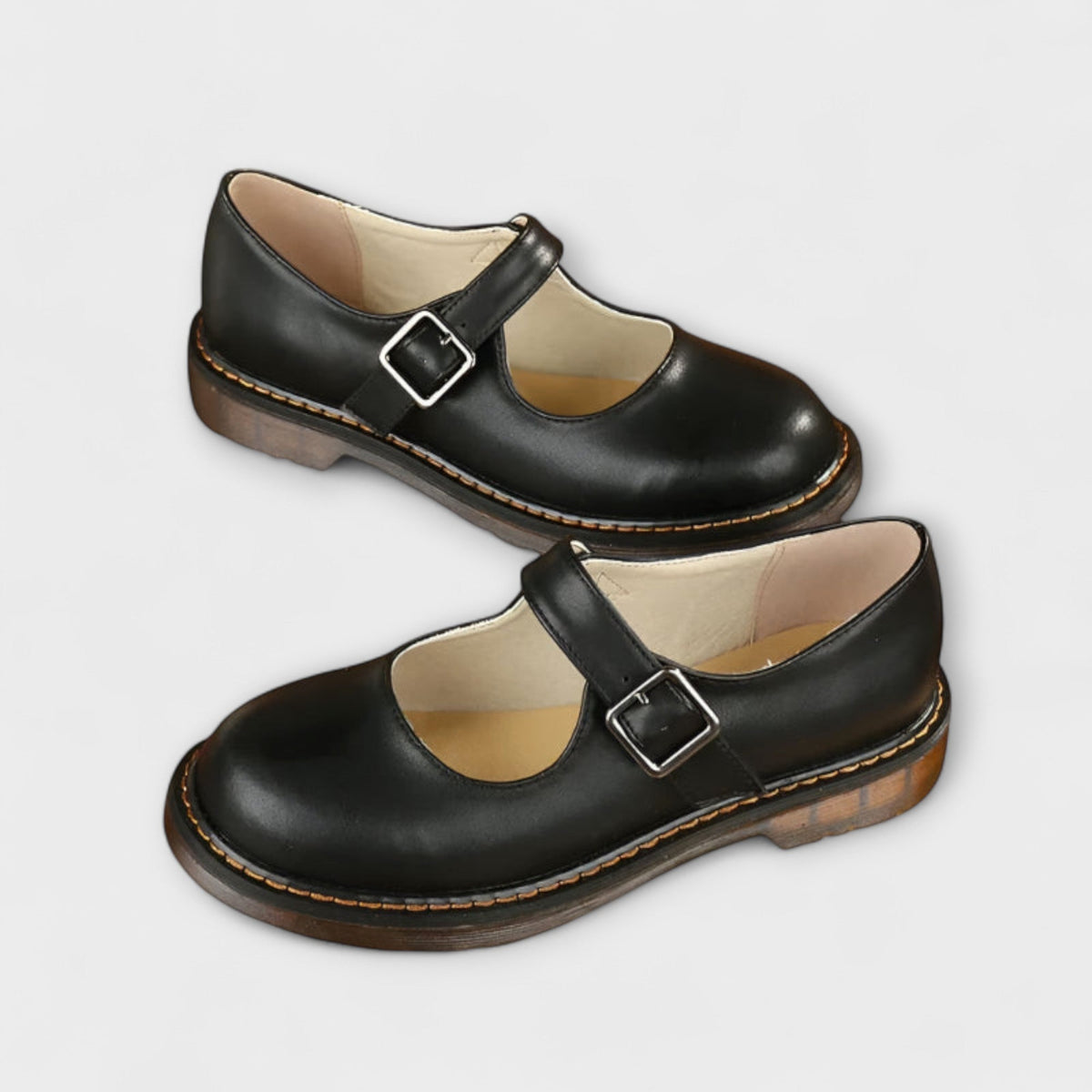 Millie | Contrast Stitch Mary Jane Shoes