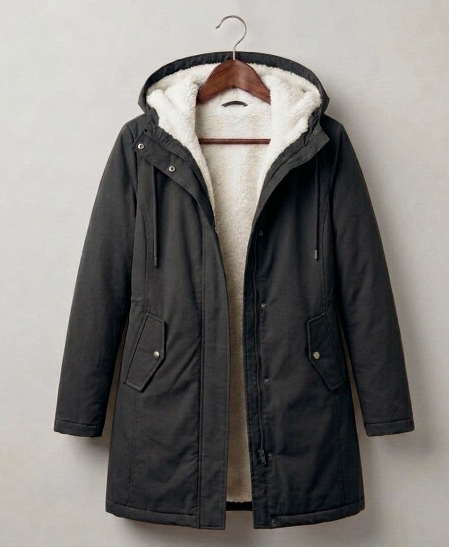 Elise | Fleece Lined Hooded Coat