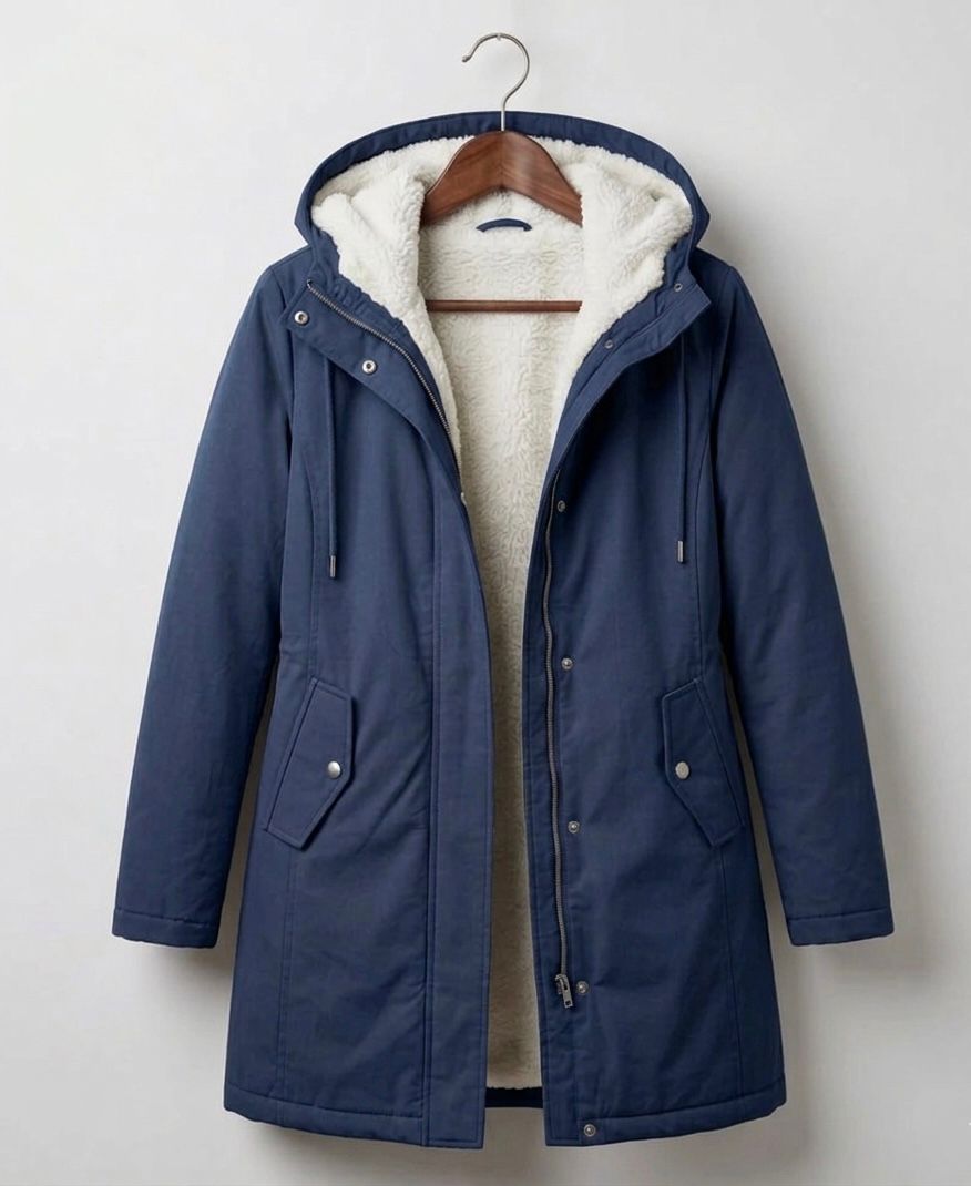 Elise | Fleece Lined Hooded Coat