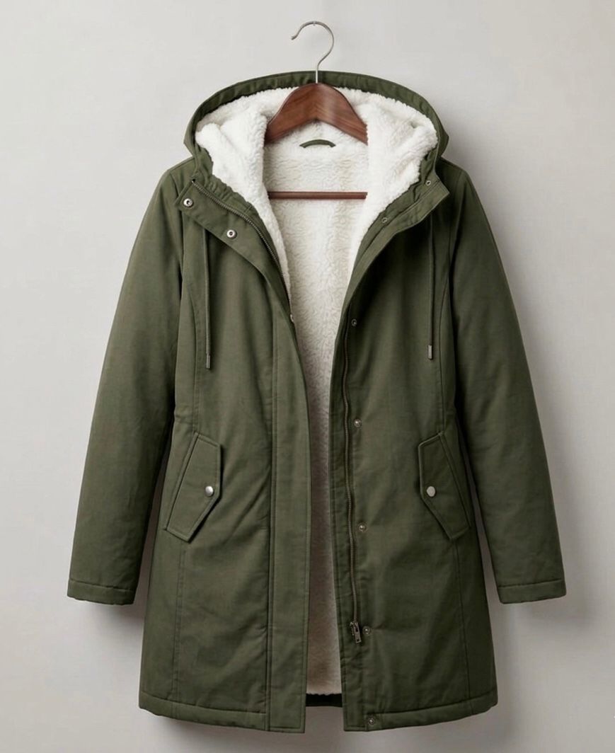 Elise | Fleece Lined Hooded Coat