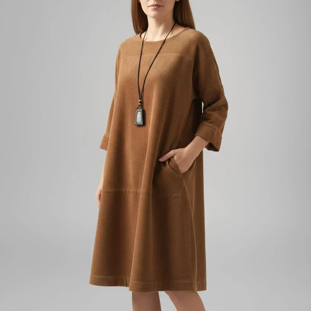 Janine | Soft & Comfortable Relaxed Midi Dress