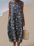 Jade | Printed Beach Midi Dress Loose