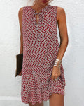 Belinda | Geometric Print Sleeveless Dress