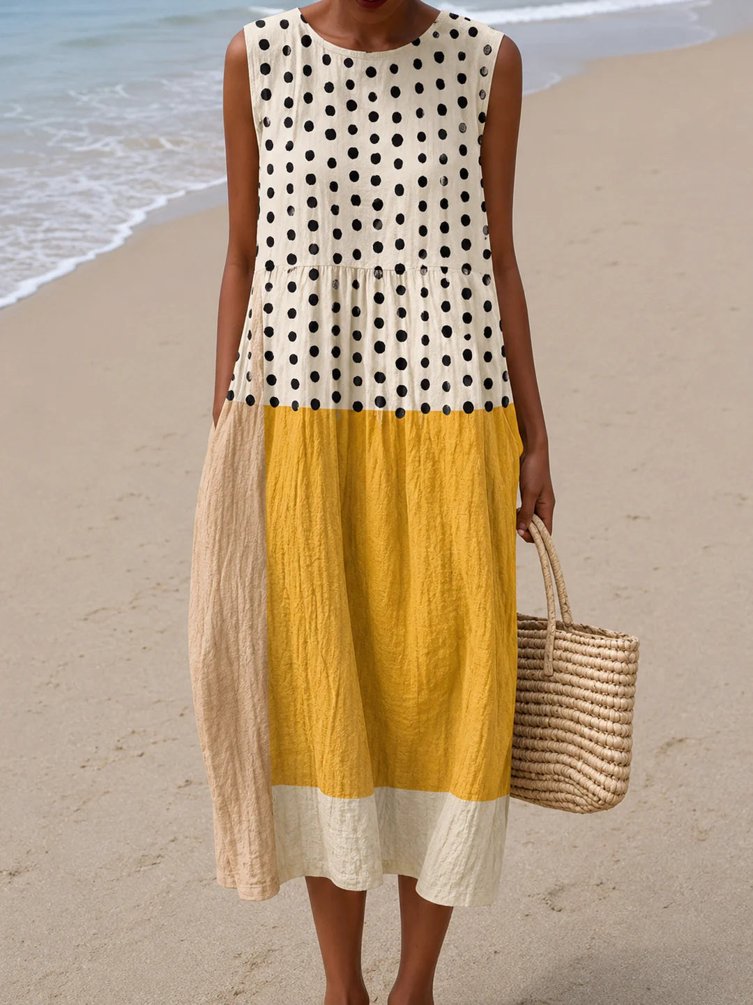 Jade | Printed Beach Midi Dress Loose