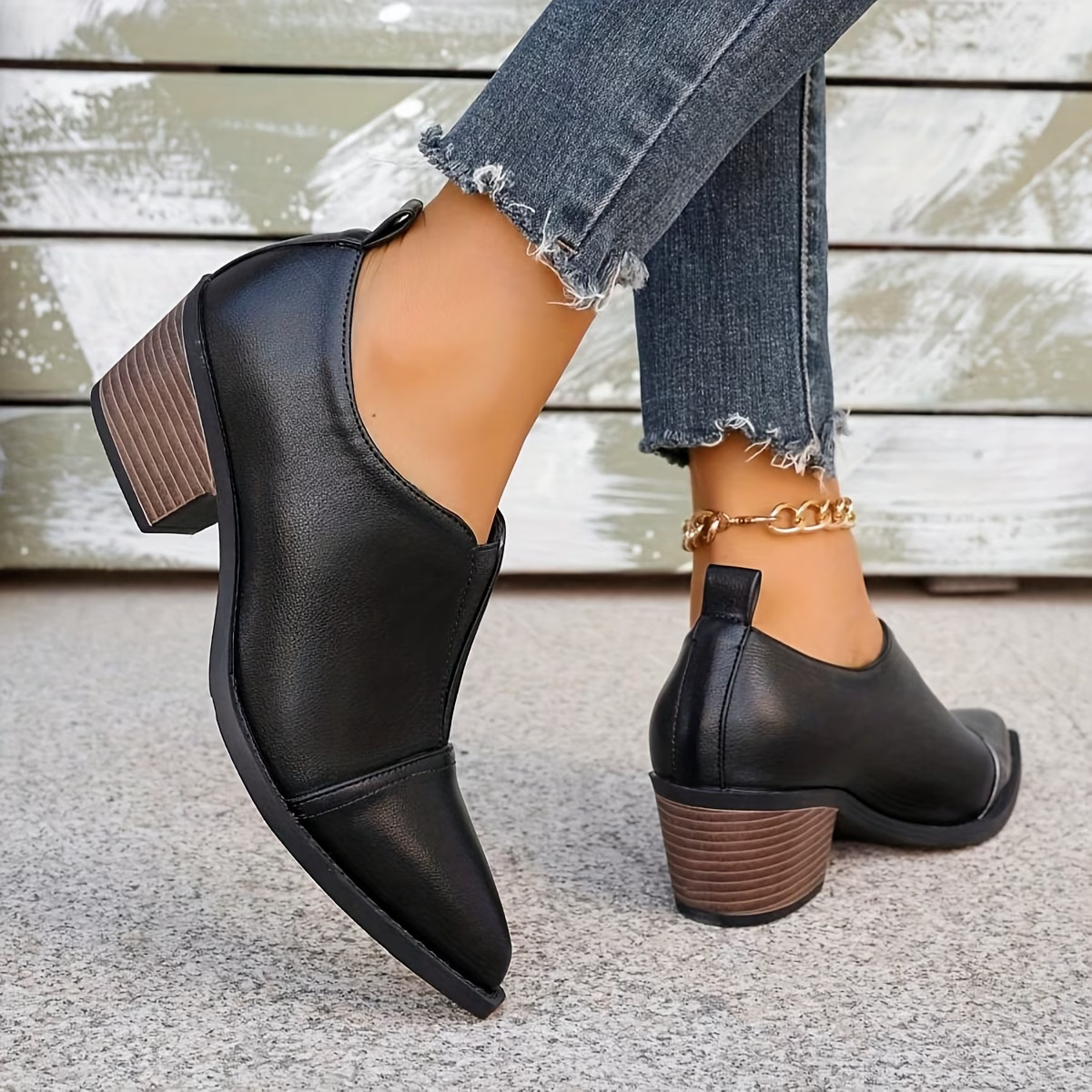 Katrina | Orthopaedic Slip-On Block Heel Shoes