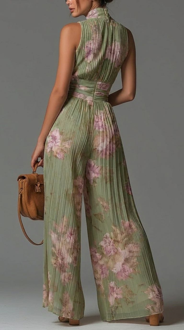 Savannah | Pleated Floral Jumpsuit