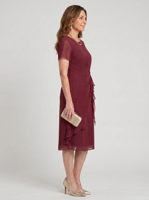 Blake™ Elegant Chiffon Draped Dress