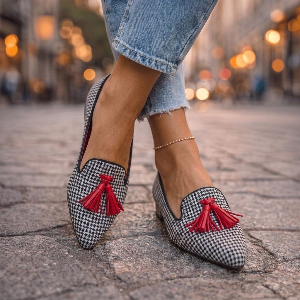 Poppy | Leopard Tassel Flat