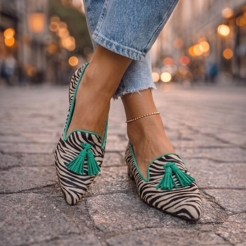 Poppy | Leopard Tassel Flat