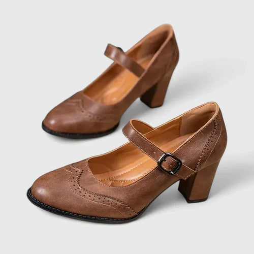 Bronte | Retro Block-Heel Mary Janes