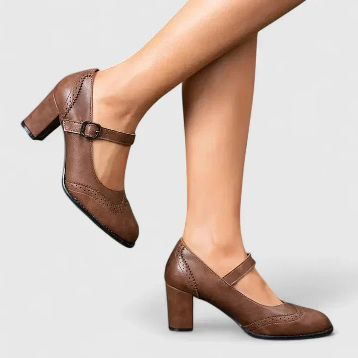 Bronte | Retro Block-Heel Mary Janes