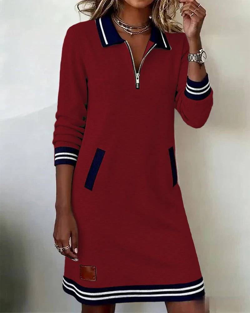 Harper | Zip Collar Comfort Dress