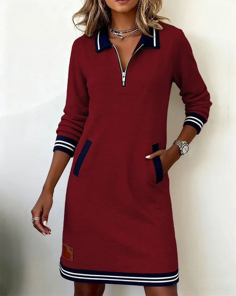 Harper | Zip Collar Comfort Dress