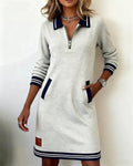 Harper | Zip Collar Comfort Dress