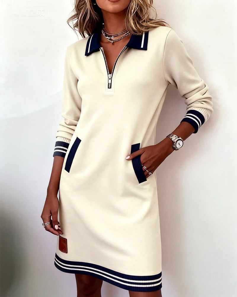 Harper | Zip Collar Comfort Dress