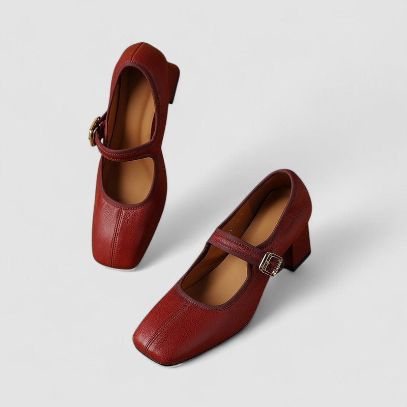 Lucy | Elegant Square Toe Mary Jane Heels