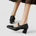 Lucy | Elegant Square Toe Mary Jane Heels