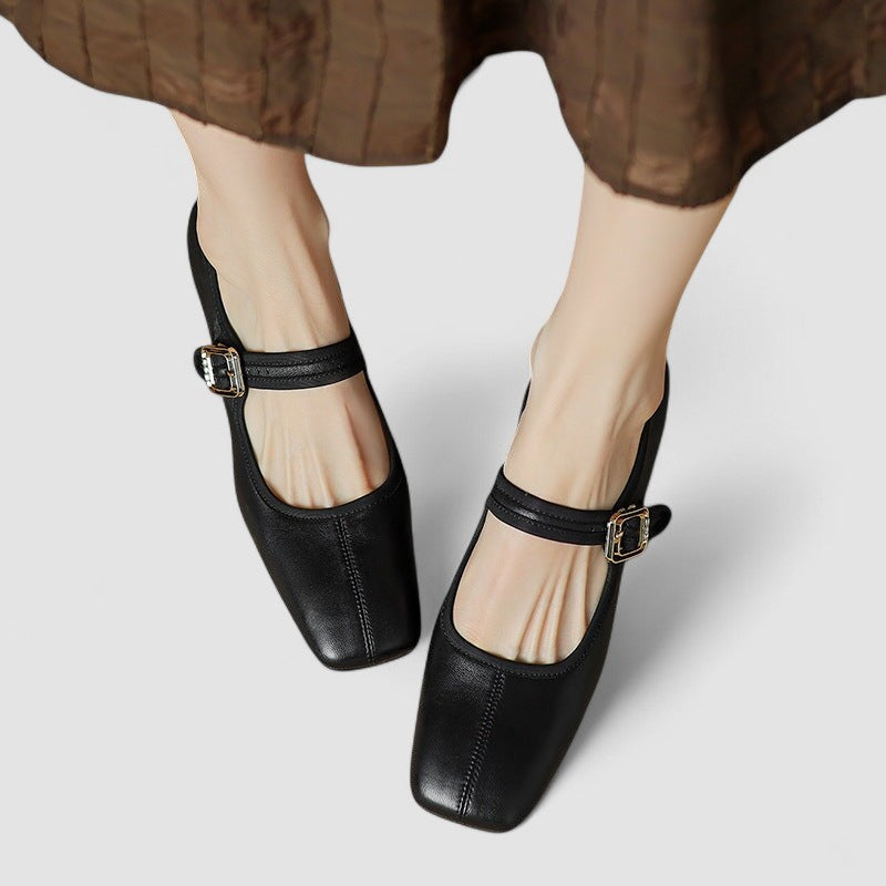 Lucy | Elegant Square Toe Mary Jane Heels