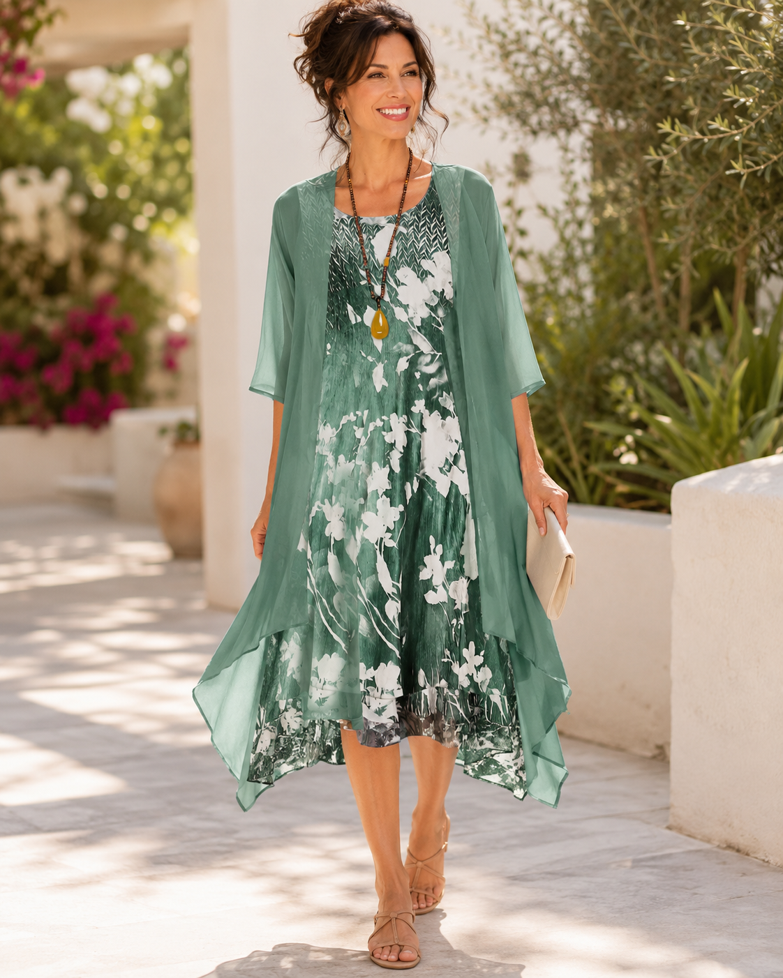 Tahlia | Floral Layered Midi Dress