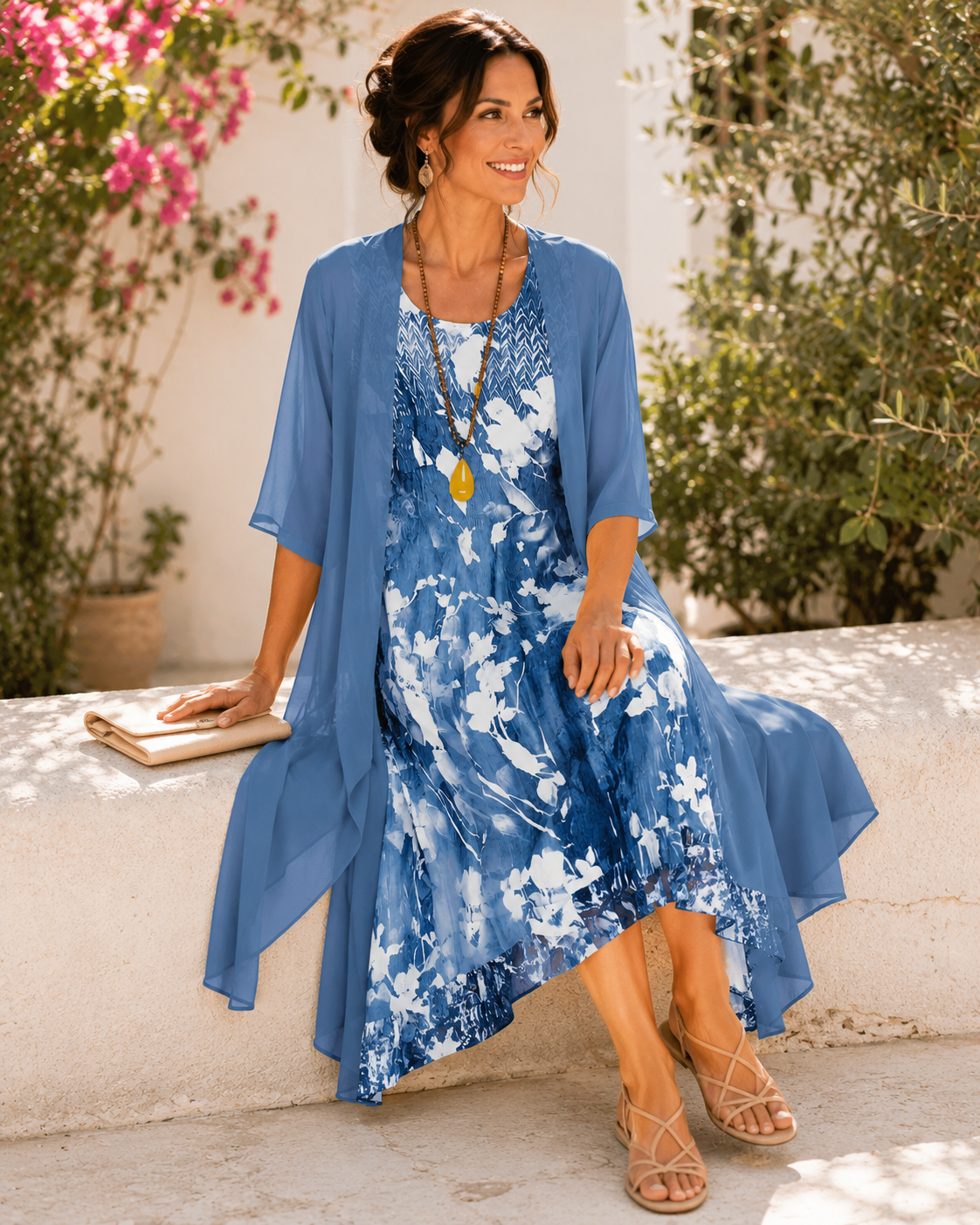 Tahlia | Floral Layered Midi Dress