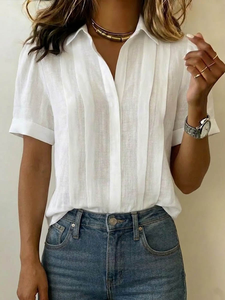 Perrie | Pleated Relaxed Blouse
