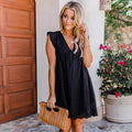 Kirralee | Eyelet Mini Dress with Built-In Shorts & Pockets