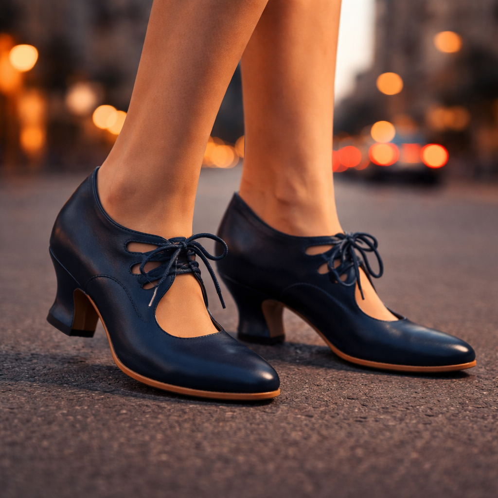 Pippa | Retro Lace-Up Heels