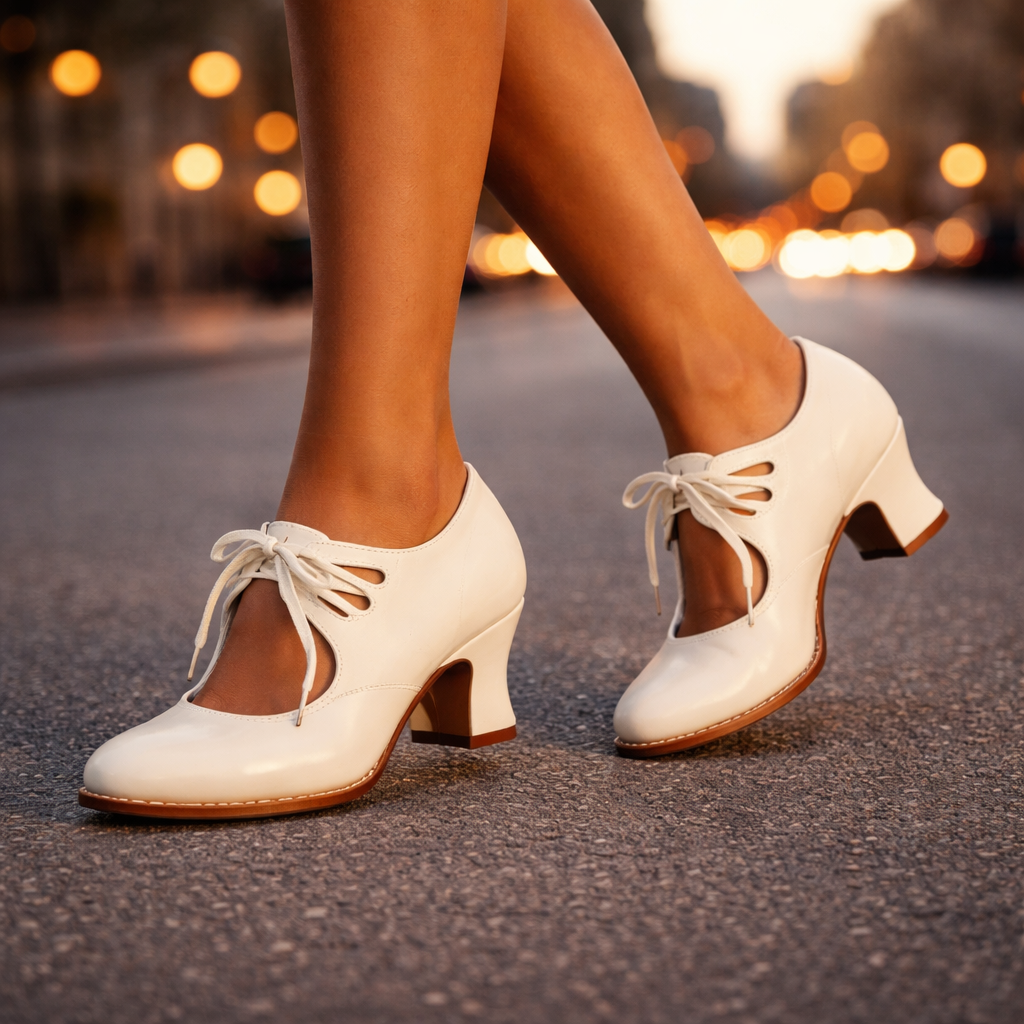 Marissa | Orthopaedic Lace-Up Mary Jane Heels