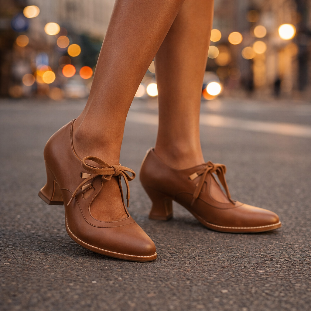 Marissa | Orthopaedic Lace-Up Mary Jane Heels