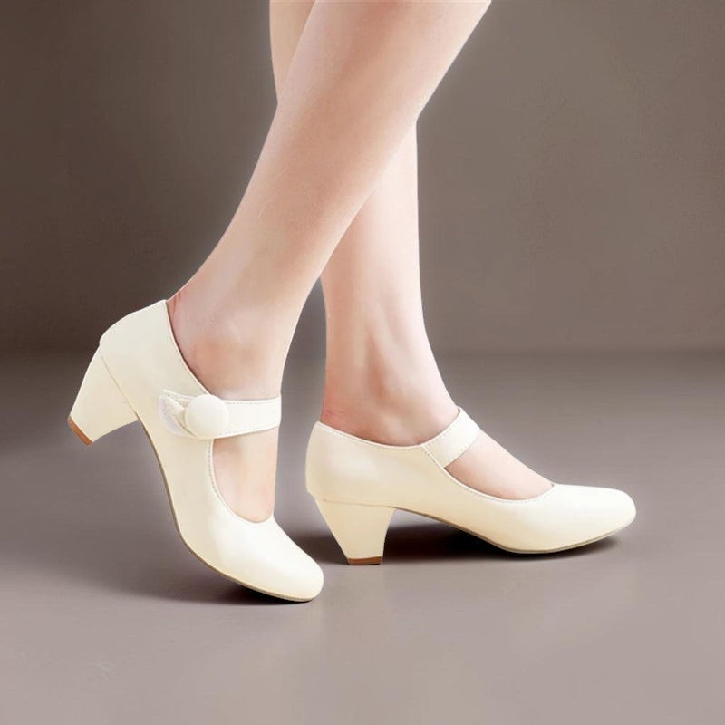 Georgia | Adjustable Block-Heel Mary Janes