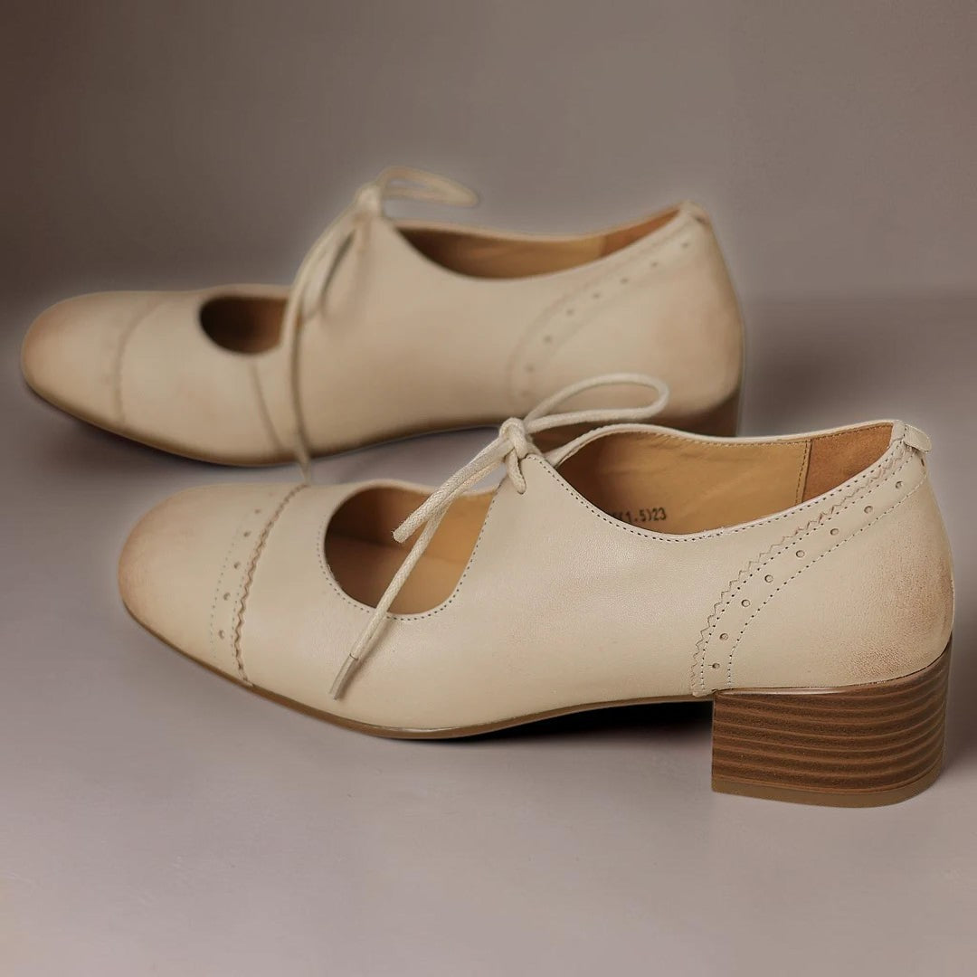Skye | Cut-Out Leather Derby Shoes