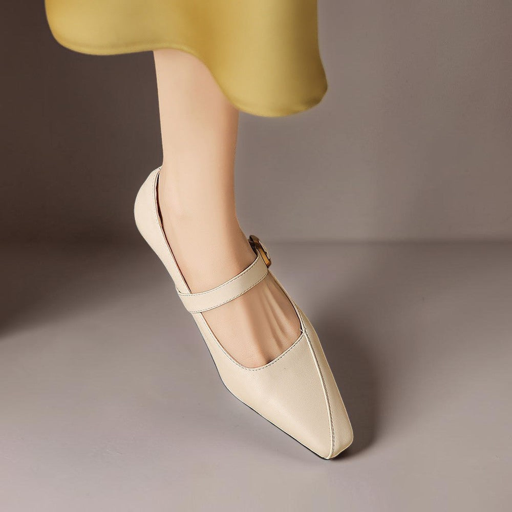 Isla | Gold-Buckle Mary Janes