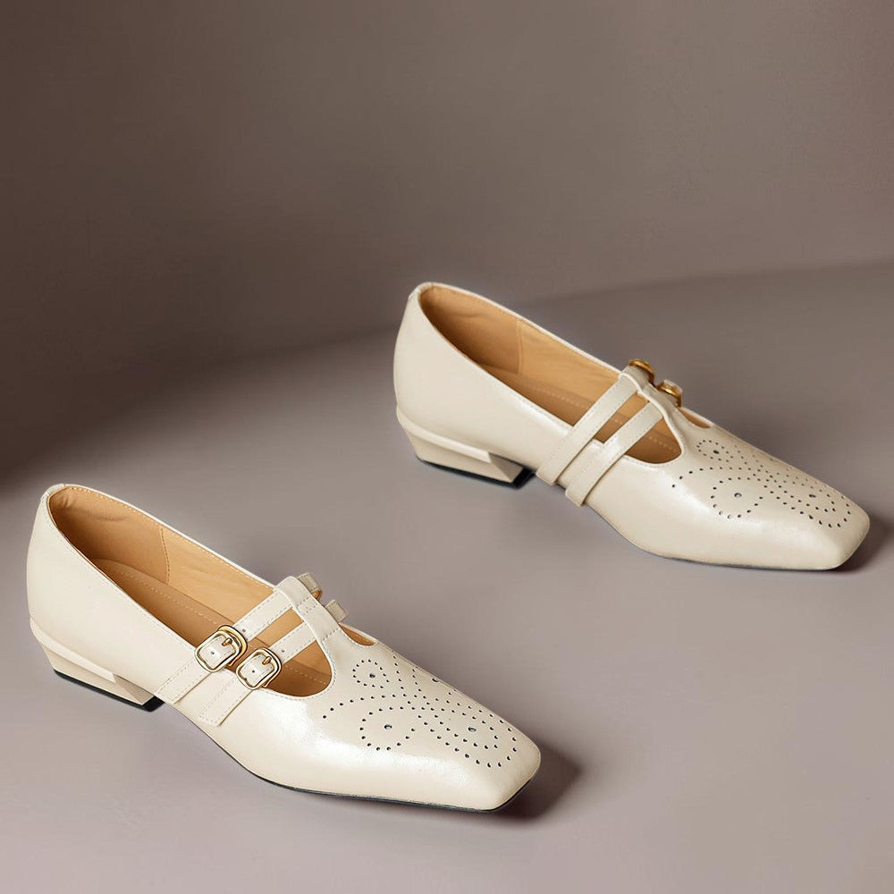 Evie | Double-Strap Leather Mary Janes