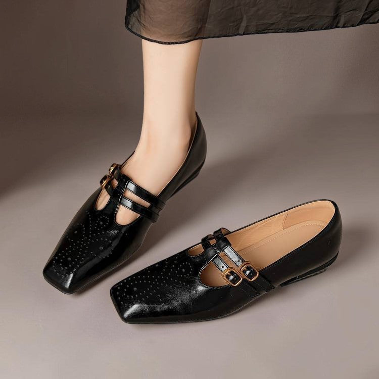 Evie | Double-Strap Leather Mary Janes