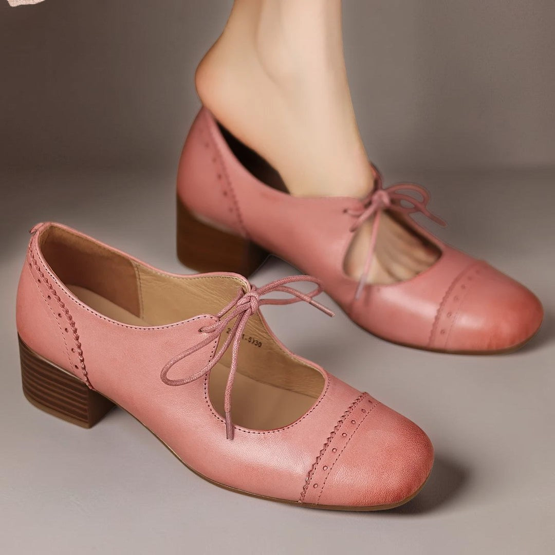 Skye | Cut-Out Leather Derby Shoes