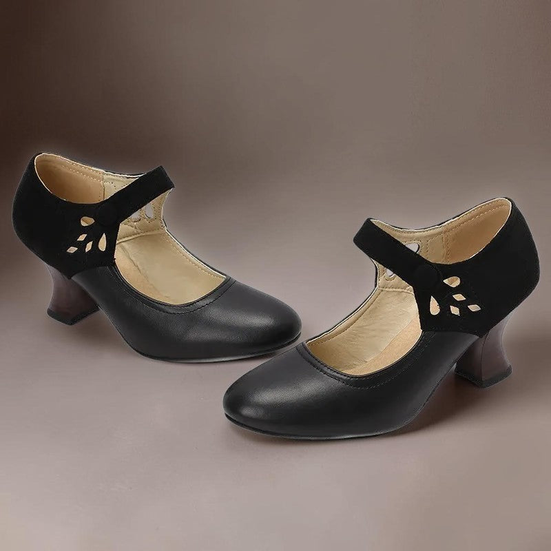 Freya | Button-Strap Heels