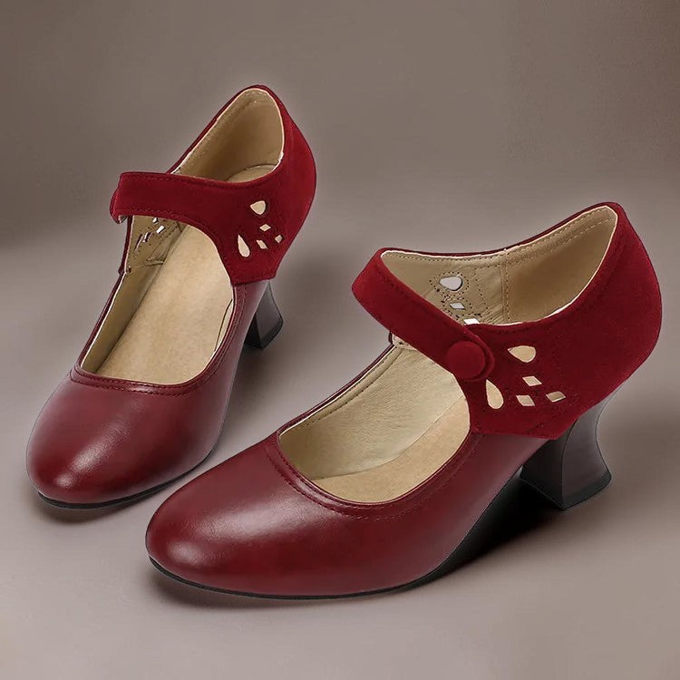 Freya | Button-Strap Heels